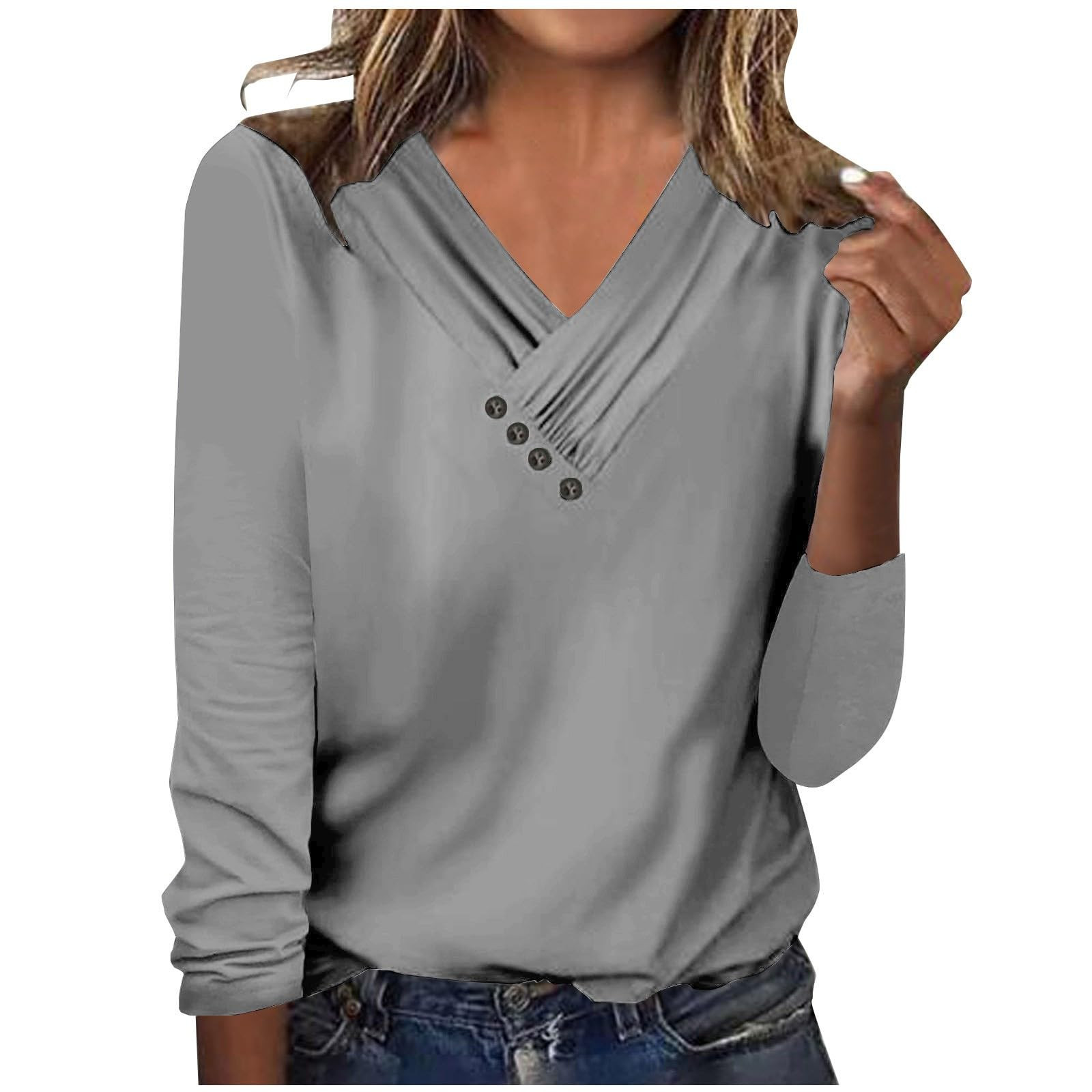 Camiseta de manga corta con cuello en V para mujer: top con estampado «Love», poliéster, tallas S-XXXL, tallas EE. UU./Reino Unido/UE, informal/para todas las estaciones